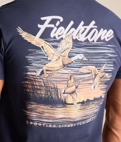 Graphic T-Shirts | Fieldstone Sunset Ducks T-Shirt Navy