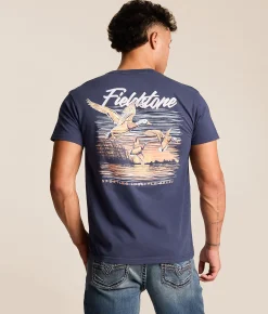 Graphic T-Shirts | Fieldstone Sunset Ducks T-Shirt Navy
