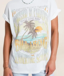 Billabong Sunset Mindset Oversized T-Shirt Salt Crystal Outlet