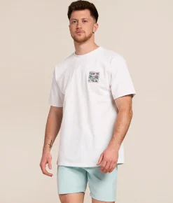 RVCA Sunset T-Shirt White Outlet