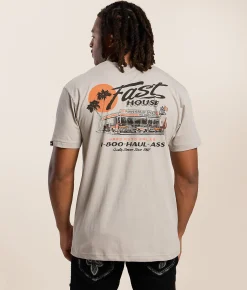 Tops|Graphic T-Shirts | Fasthouse Sunset T-Shirt Light Grey