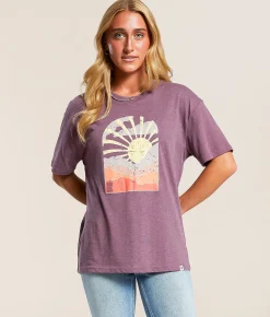 Tops | LIV Outdoor Sunshine Clouds T-Shirt Plum Wine