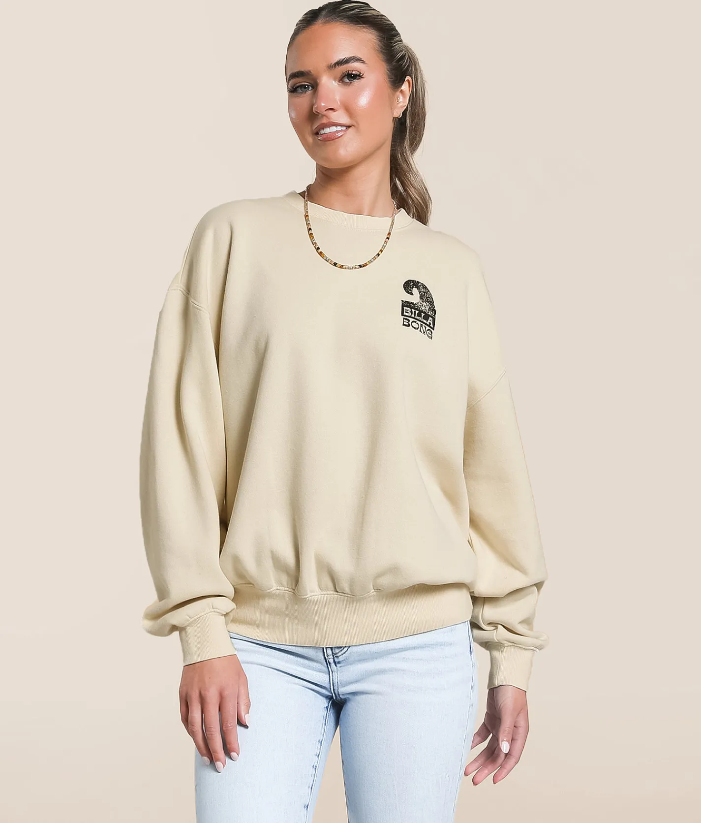 Tops | Billabong Sun Wave Livin' Kendall Oversized Pullover Whitecap