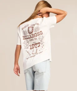 Tops | Billabong Sun Worn Oversized T-Shirt Salt Crystal