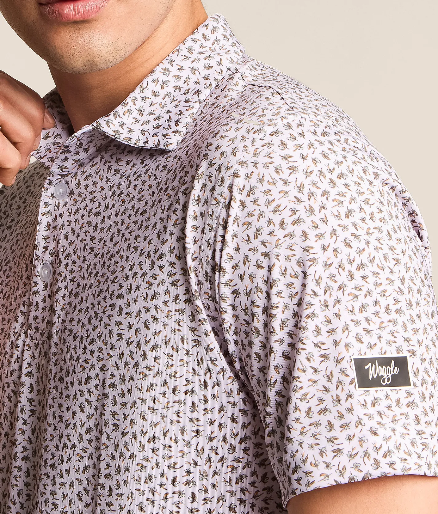 Tops | Waggle® Super Fly Performance Polo Tan