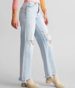 Jeans|Bottoms | VERVET by Flying Monkey Super High Rise Straight Jean Blue May