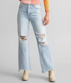 Jeans|Bottoms | VERVET by Flying Monkey Super High Rise Straight Jean Blue May