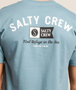 Tops|Graphic T-Shirts | Salty Crew Surf Club T-Shirt Ocean Blue