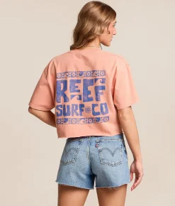 Tops | Reef Surf Cropped T-Shirt Canyon Sunset Mineral Was