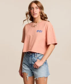 Tops | Reef Surf Cropped T-Shirt Canyon Sunset Mineral Was