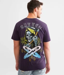 Sullen Surf Or Die T-Shirt Gothic Grape Sale