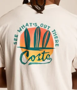Tops|Graphic T-Shirts | Costa® Surf Silhouettes T-Shirt Vintage White
