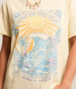 Tops | Salt Life Surf The Sun T-Shirt Vanilla Custard