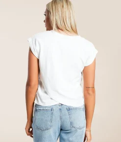 Tops | Gilded Intent Surplice Hem Top White