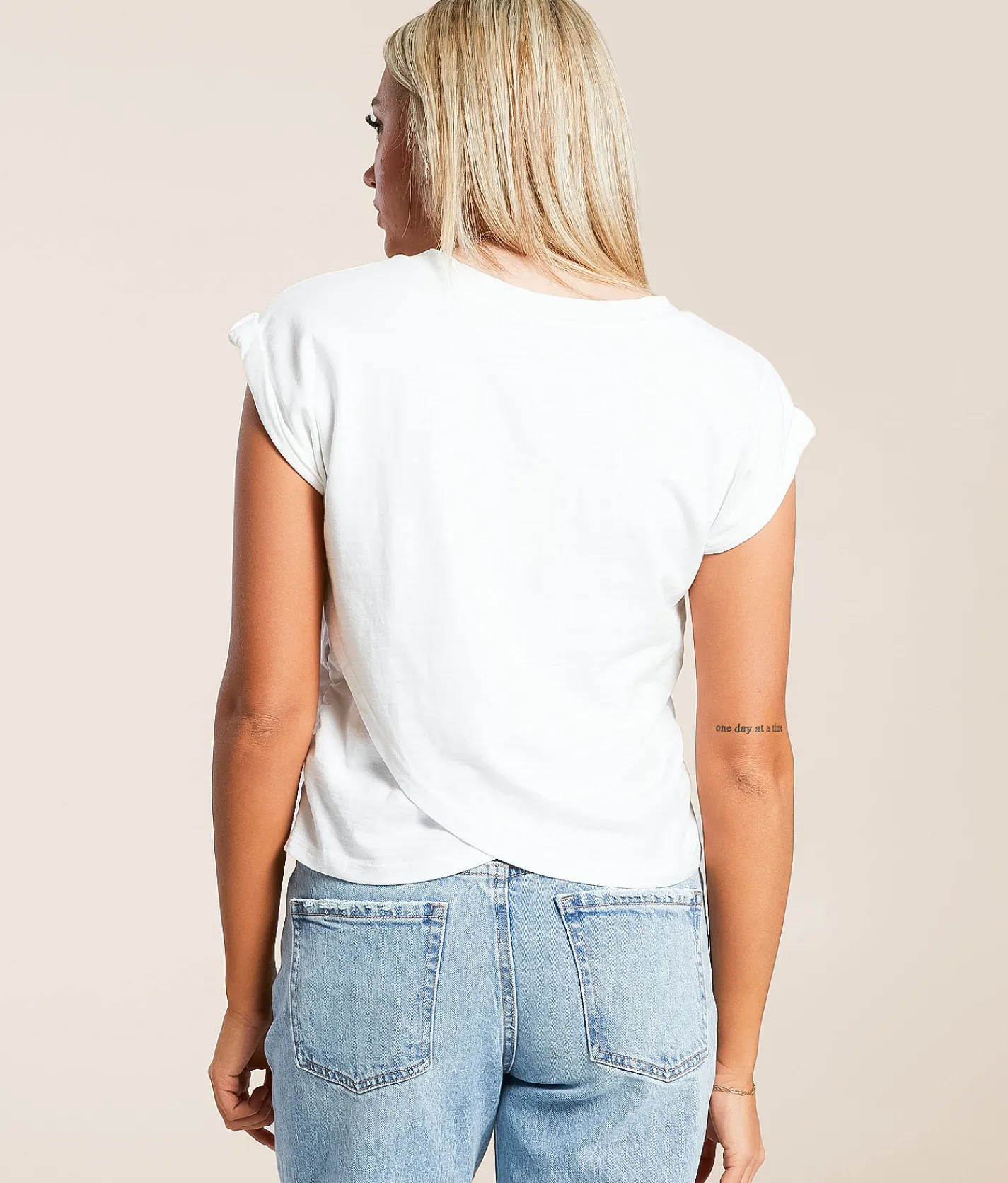 Tops | Gilded Intent Surplice Hem Top White