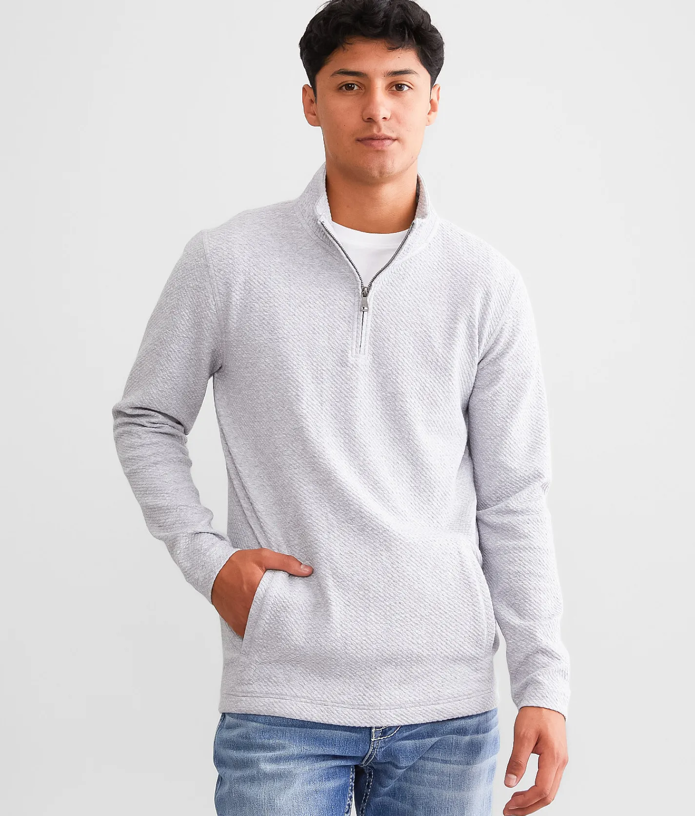 BKE Sussex Performance Pullover Oatmeal Heather Outlet