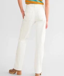 Jeans|Bottoms | Gilded Intent 90s Utility Straight Stretch Jean White