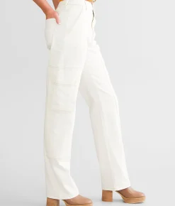 Jeans|Bottoms | Gilded Intent 90s Utility Straight Stretch Jean White