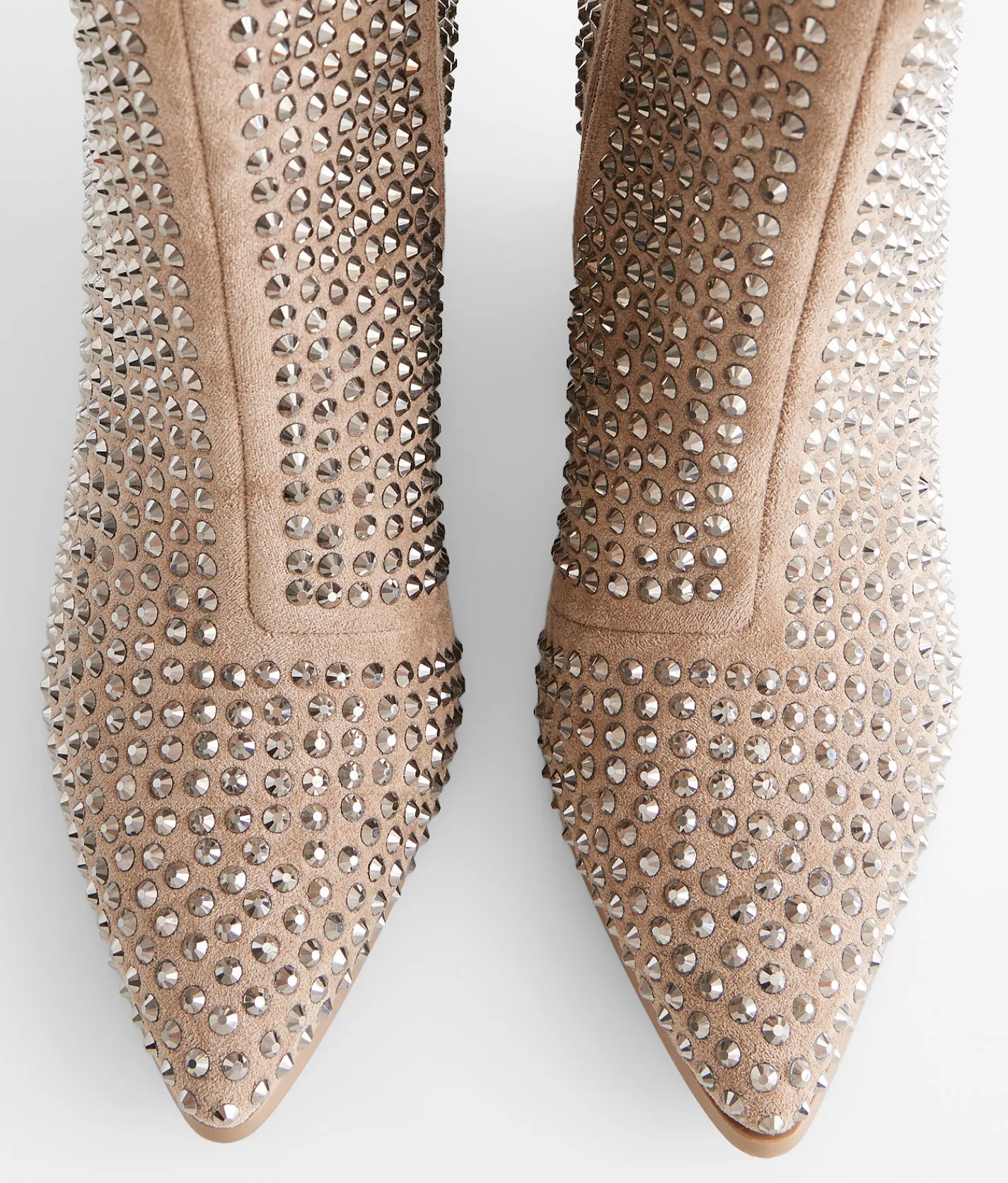Very G Swagger Studded Leather Western Ankle Boot Taupe Discount