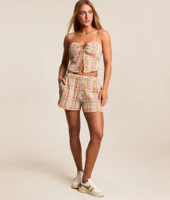 Billabong Sweet Check Plaid Short Party Pink Best