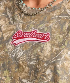 Modish Rebel Sweetheart T-Shirt Camo Clearance