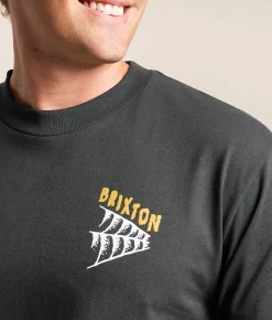 Tops|Graphic T-Shirts | Brixton Switchback T-Shirt Vintage Black