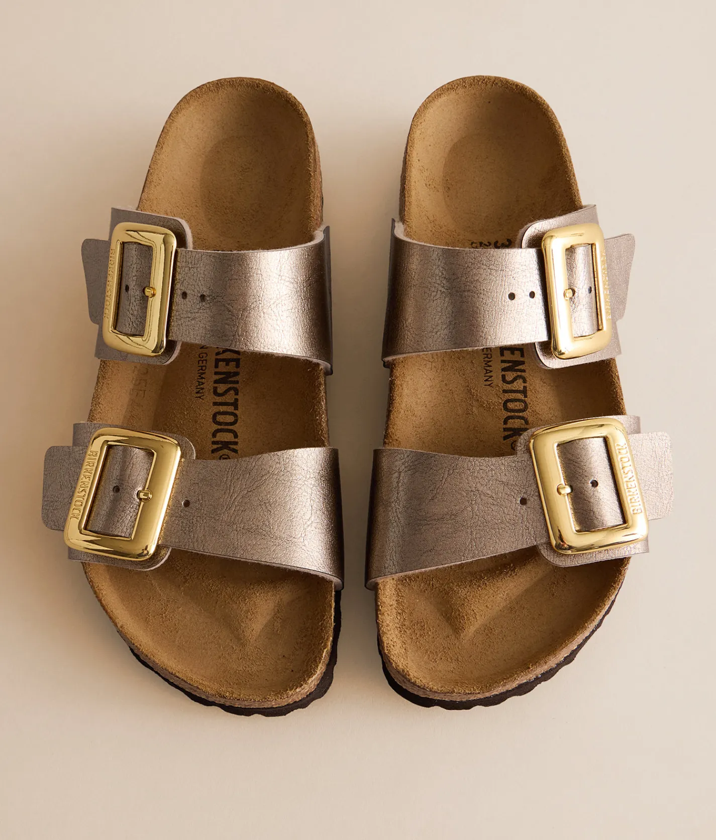 Birkenstock® Sydney Luxe Buckle Sandal Taupe Sale