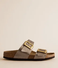 Birkenstock® Sydney Luxe Buckle Sandal Taupe Sale