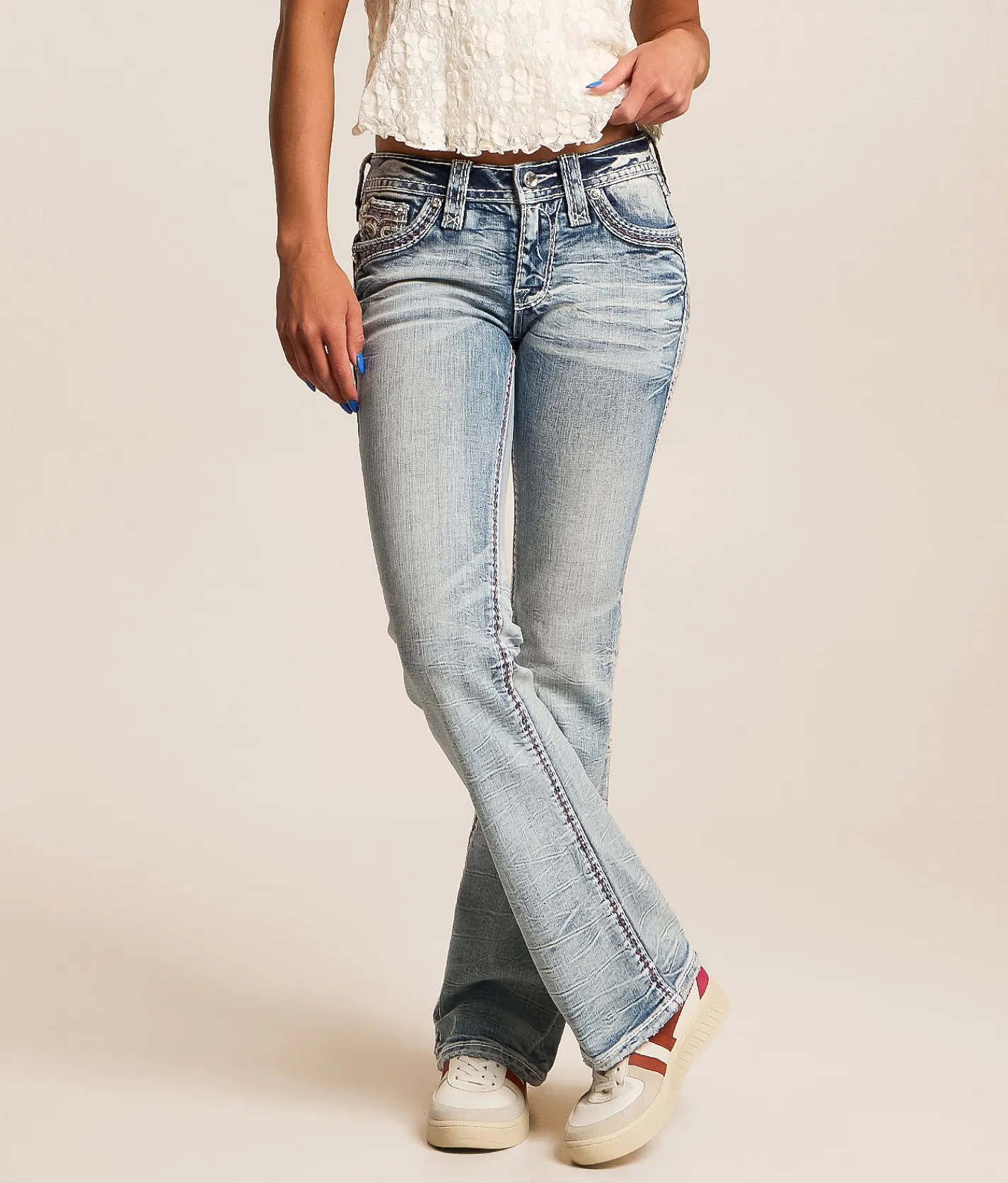 Bottoms | Rock Revival Sylvia Low Rise Boot Stretch Jean Sylvia B200