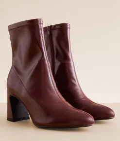 Mia Tabiona Heeled Ankle Boot Burgundy Sale