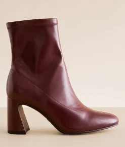 Mia Tabiona Heeled Ankle Boot Burgundy Sale