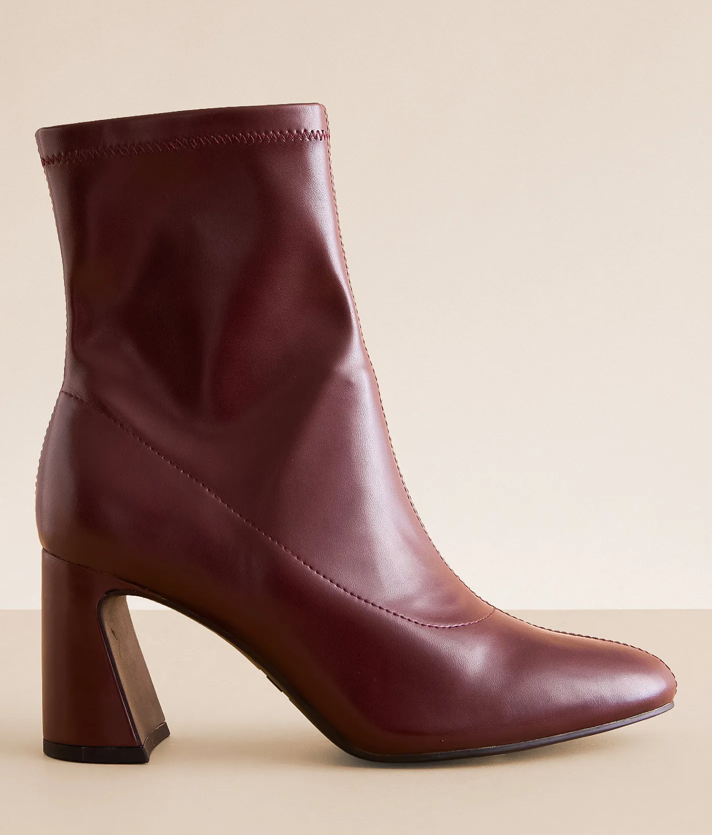 Mia Tabiona Heeled Ankle Boot Burgundy Sale