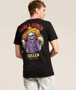 Sullen Tacos & Cerveza T-Shirt Jet Black Online