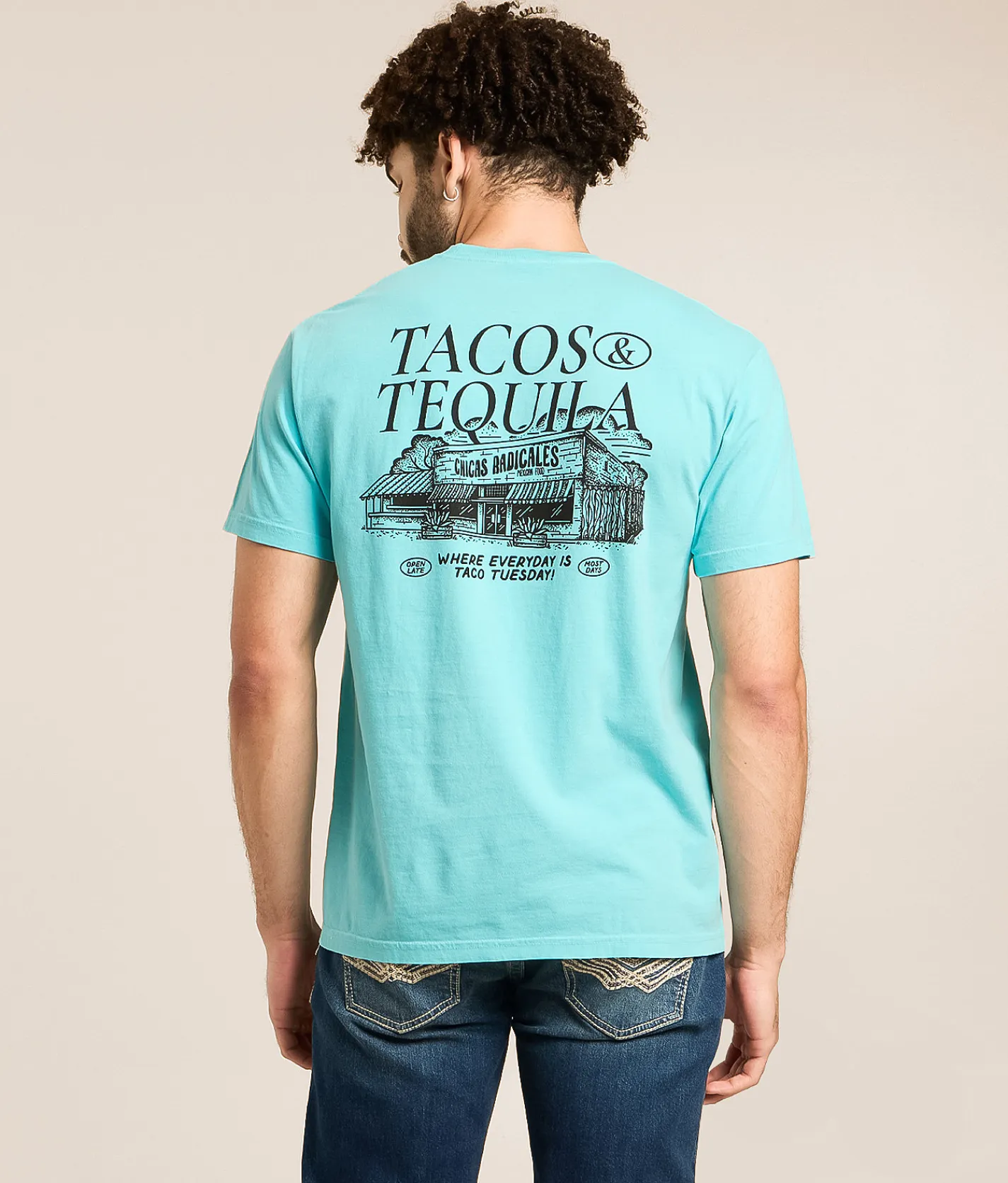 Tops|Graphic T-Shirts | Old Row Tacos & Tequila T-Shirt Lagoon