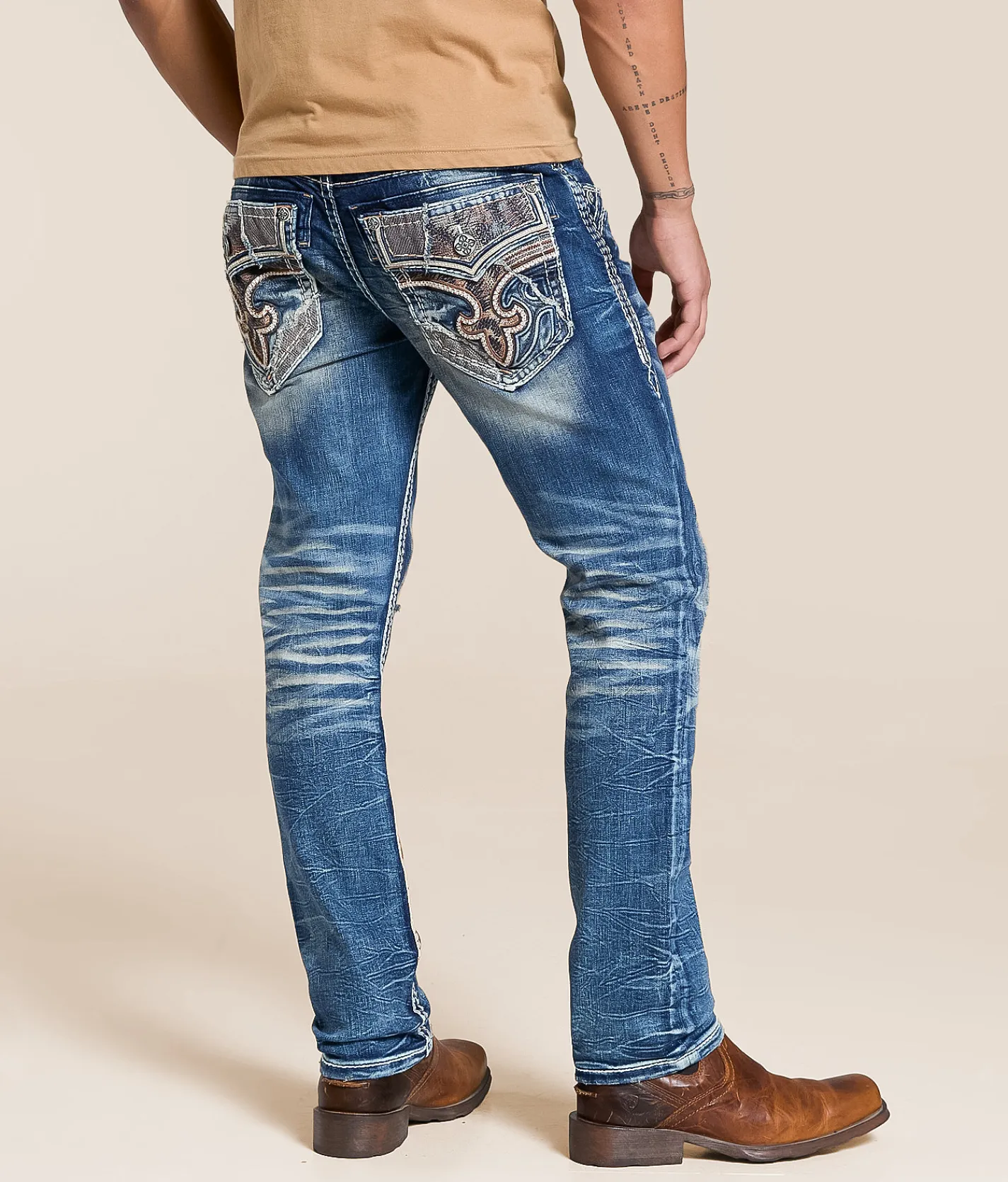 Rock Revival Tad Alternative Straight Stretch Jean Tad A203 New