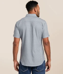 J.B. Holt Tailored Performance Stretch Shirt Blue Coral Clearance