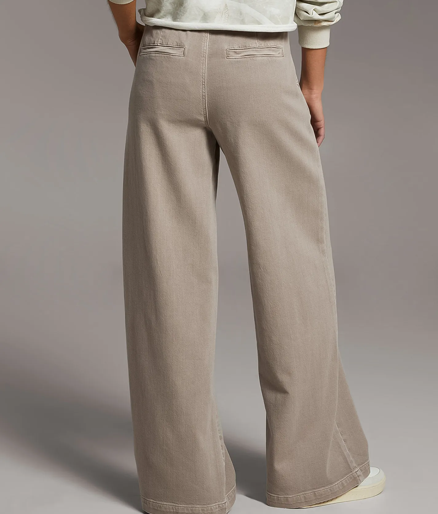 BKE Tailored Wide Leg Stretch Pant Putty New