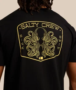 Salty Crew Tako Club T-Shirt Black Hot