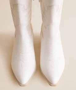 Muse & Co. Tall Western Boot White Online
