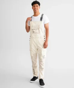 Bottoms | Smoke Rise® Taper Nylon Utility Overalls Oatmeal