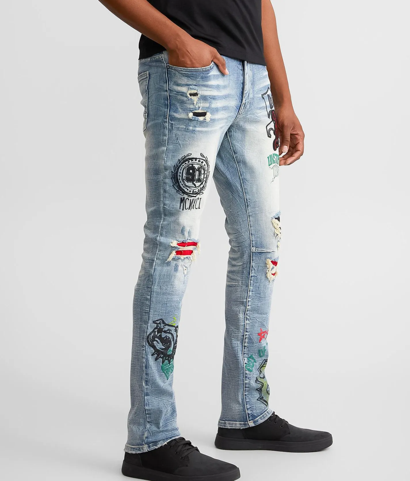 Smoke Rise® Taper Stretch Jean Canal Blue Sale