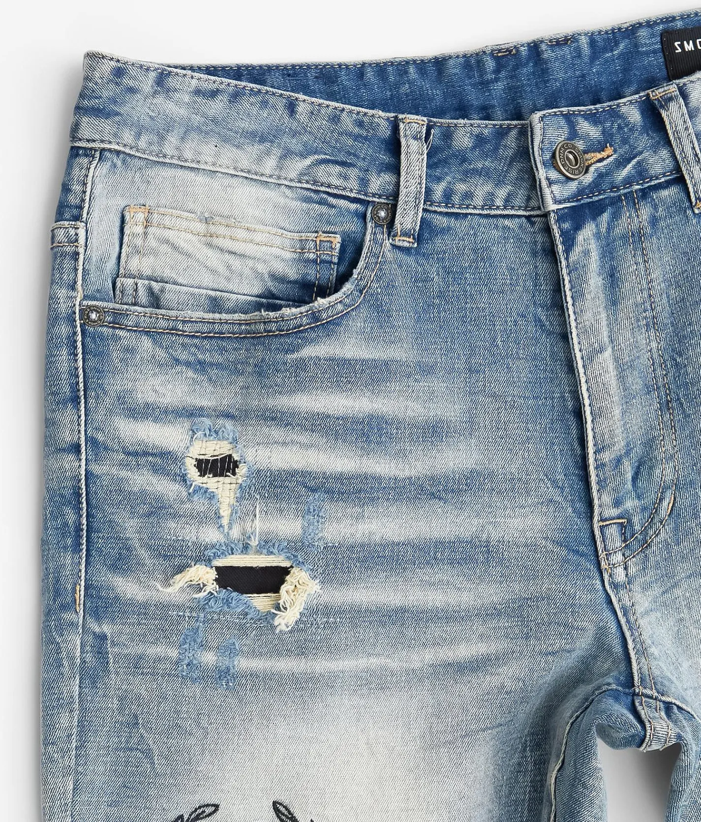 Smoke Rise® Taper Stretch Jean Canal Blue Sale