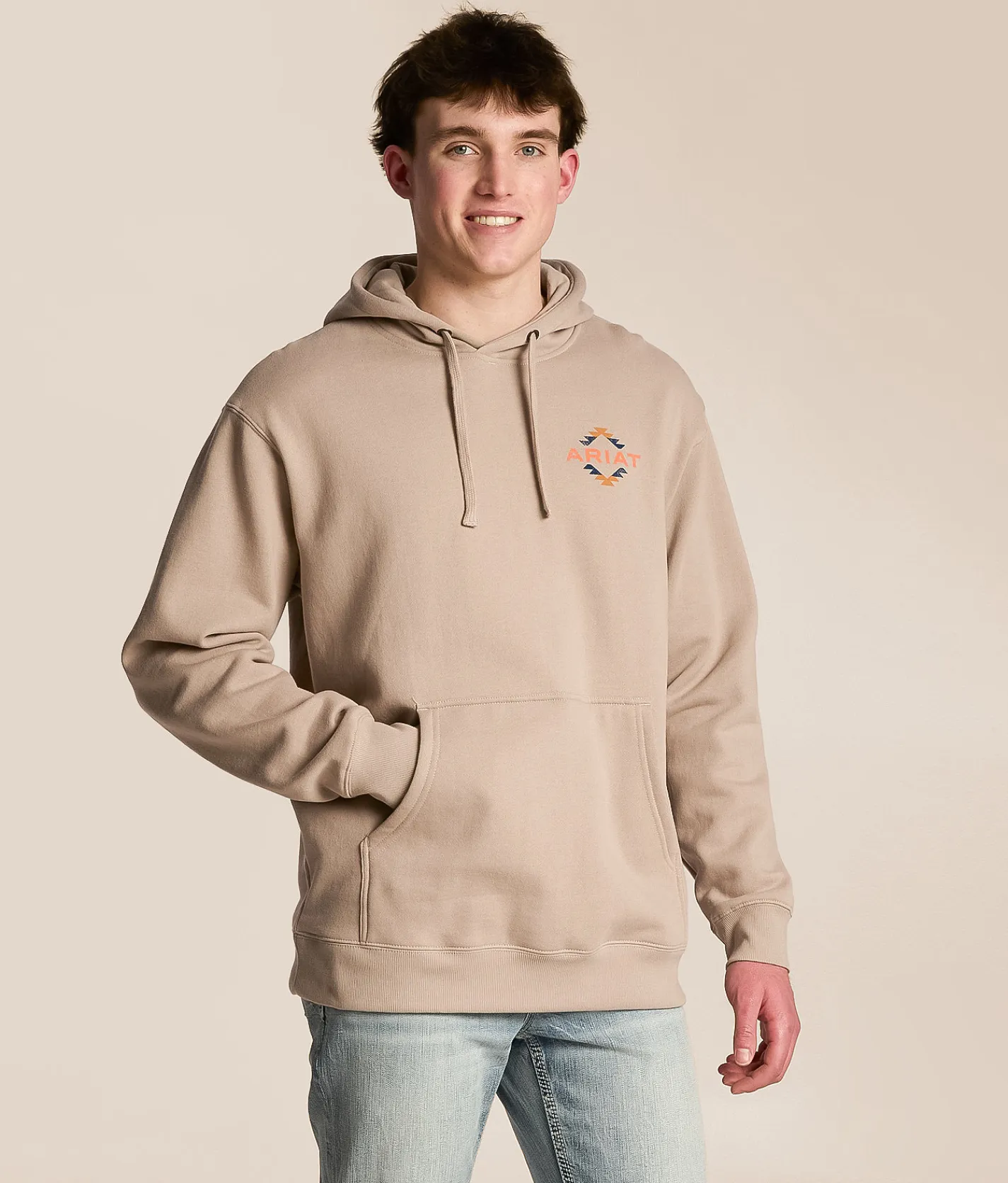 Ariat Tapiz Zapeteco Hooded Sweatshirt Beige Best
