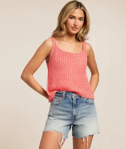Tops | Z Supply Tate Lace-Up Two Way Sweater Tank Top Gelato