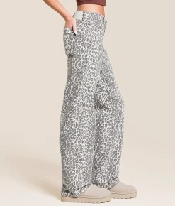 HIDDEN Tatum Print Dad Stretch Jean Leopard Online