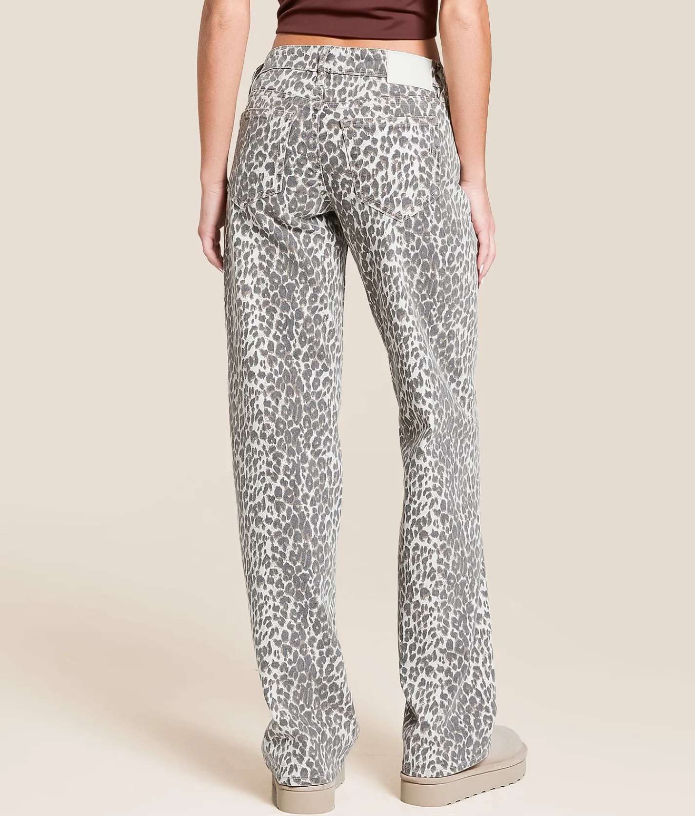 HIDDEN Tatum Print Dad Stretch Jean Leopard Online