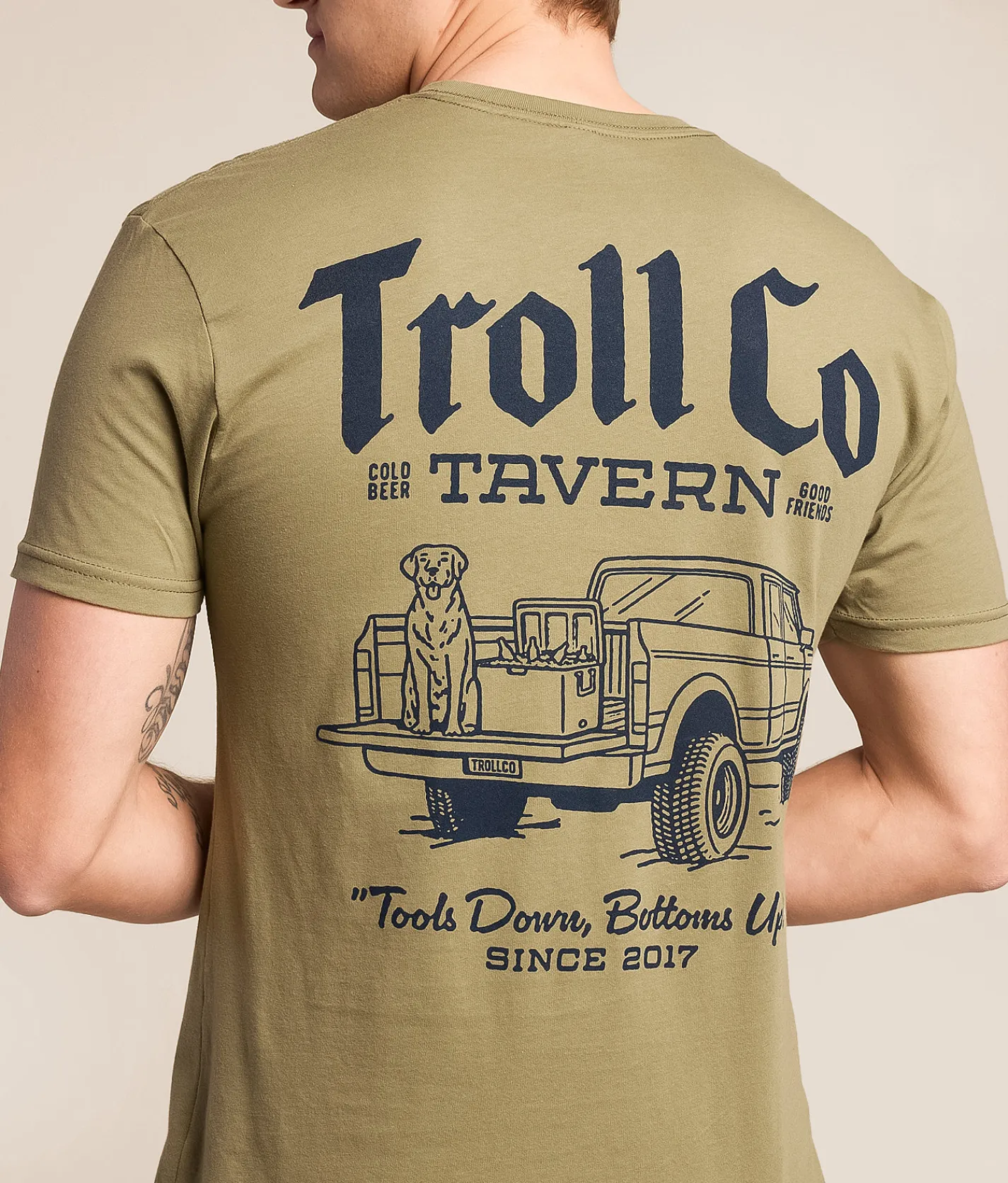 Tops|Graphic T-Shirts | Troll Co. Tavern T-Shirt Light Olive