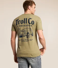 Tops|Graphic T-Shirts | Troll Co. Tavern T-Shirt Light Olive