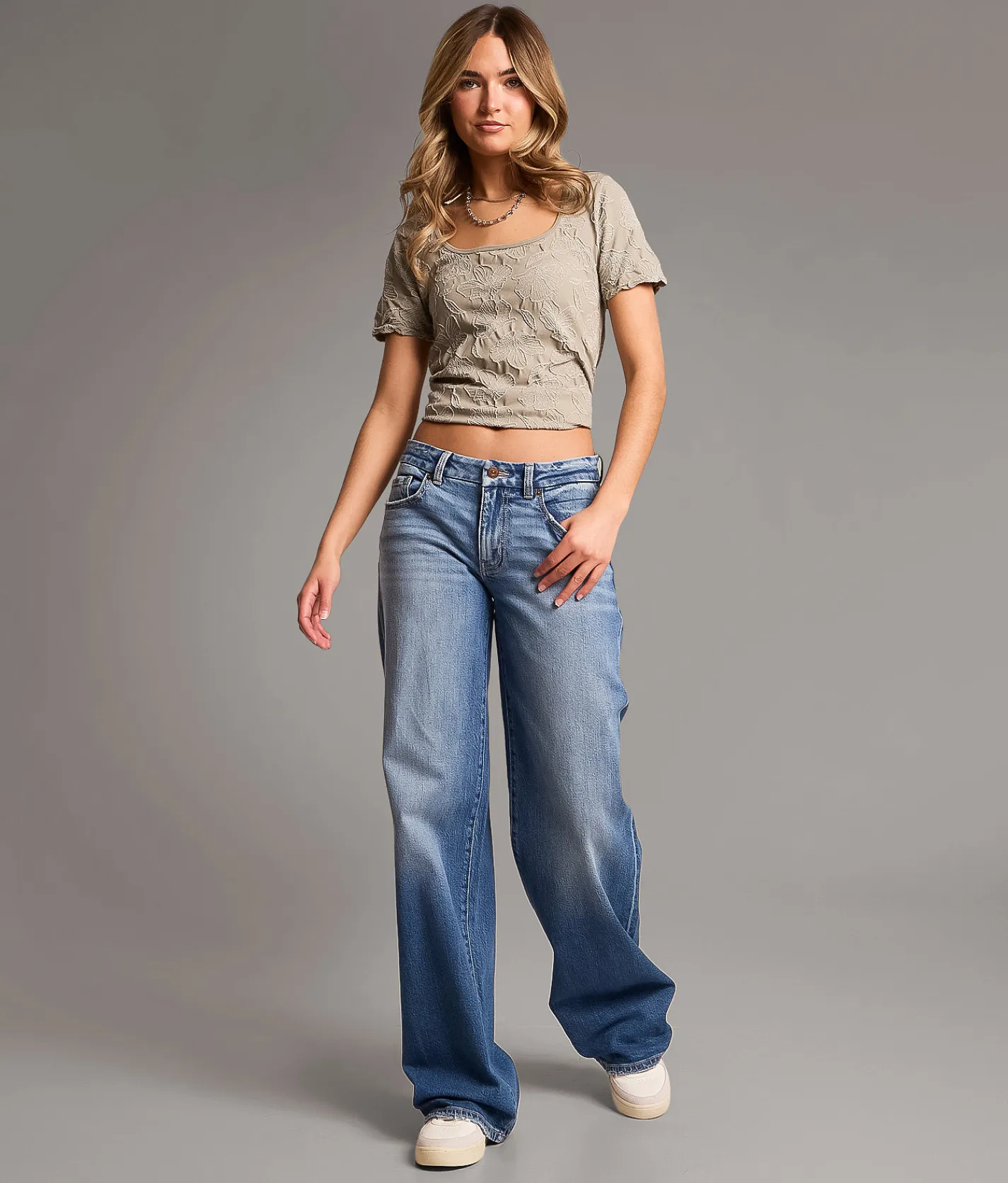 BKE Taylor Low Slung Baggy Wide Leg Stretch Jean Alonzo 2