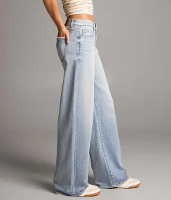BKE Taylor Low Slung Wide Leg Stretch Jean Wendling Hot